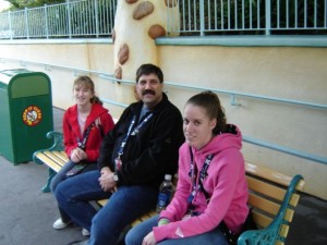 Ashley and her father during a family trip to Disneyland