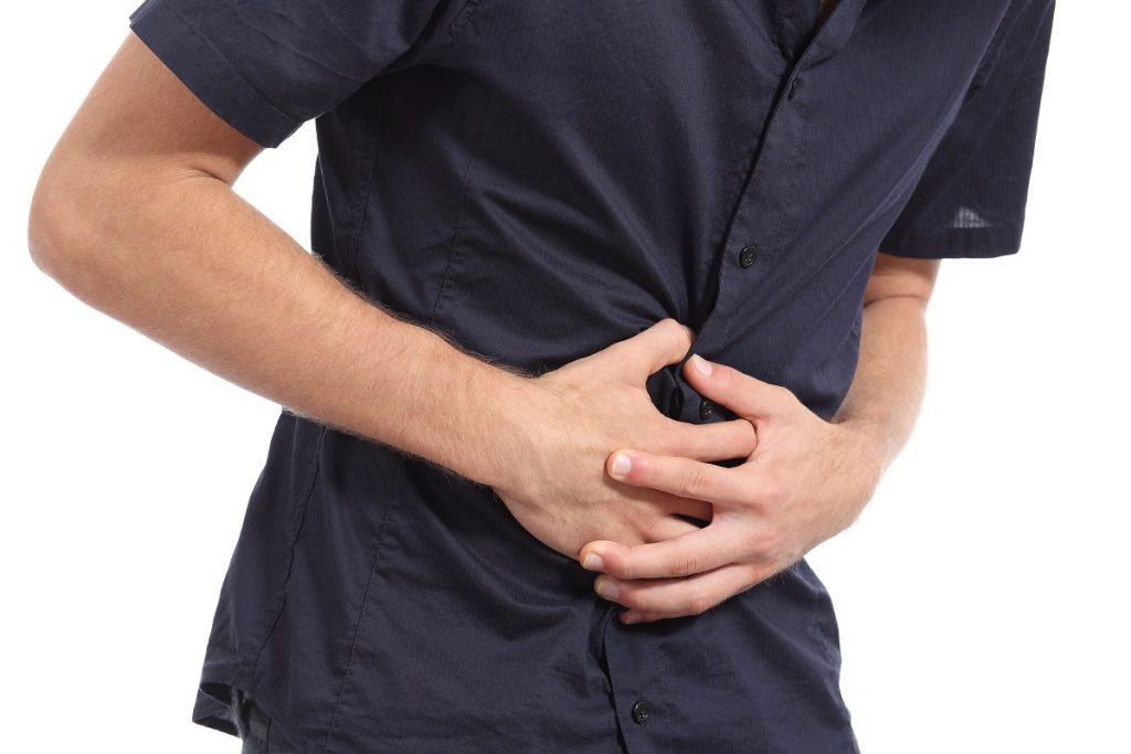 Man with stomach pain