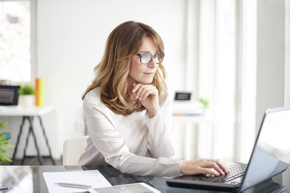 Woman at computer