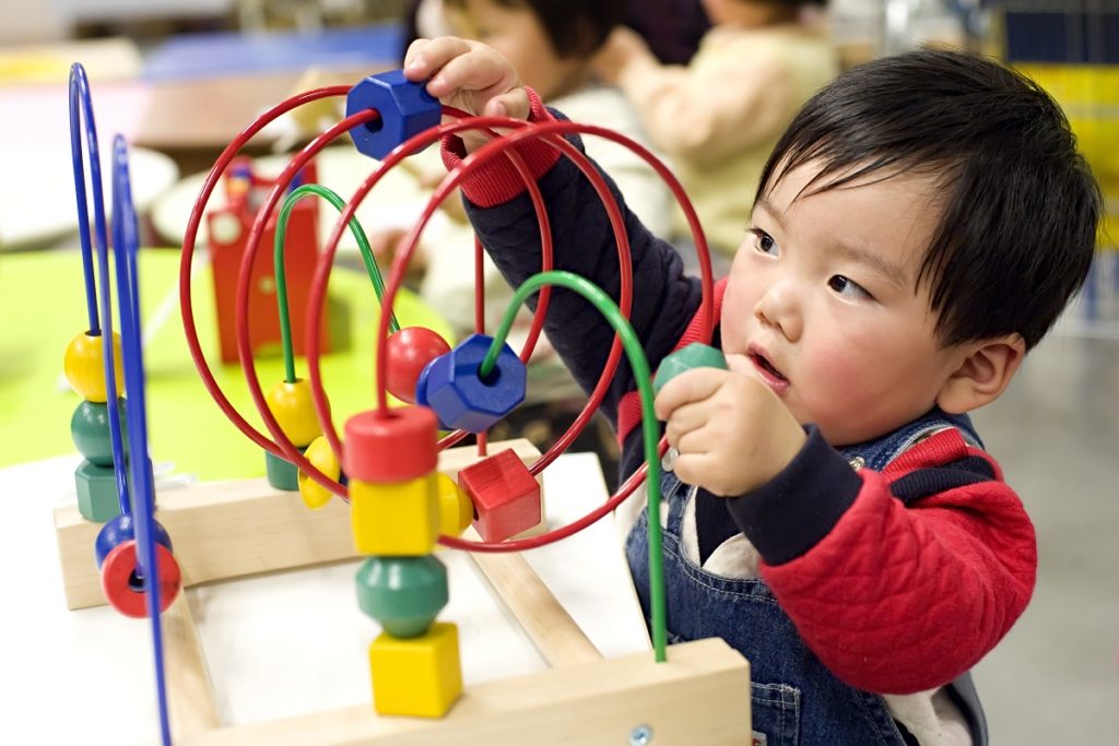 Baby boy playing